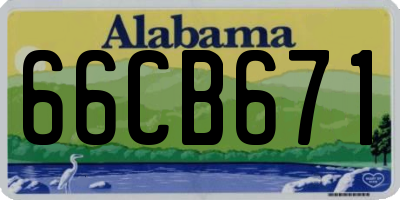 AL license plate 66CB671