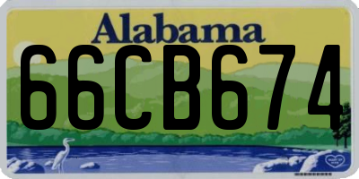 AL license plate 66CB674