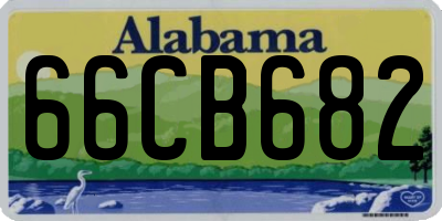 AL license plate 66CB682
