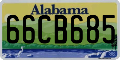AL license plate 66CB685