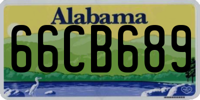 AL license plate 66CB689