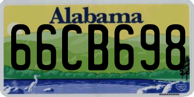 AL license plate 66CB698