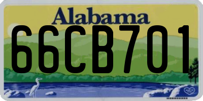 AL license plate 66CB701