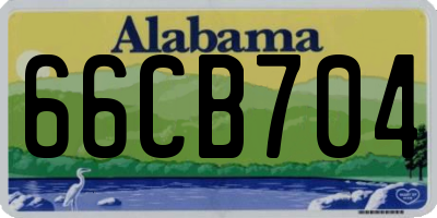 AL license plate 66CB704