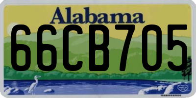 AL license plate 66CB705