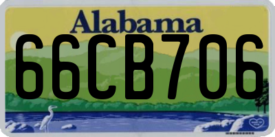 AL license plate 66CB706