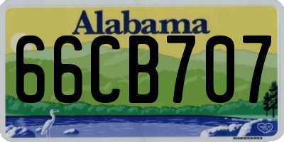 AL license plate 66CB707