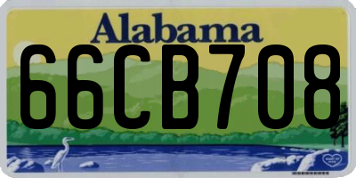 AL license plate 66CB708