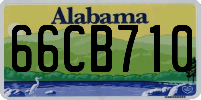 AL license plate 66CB710