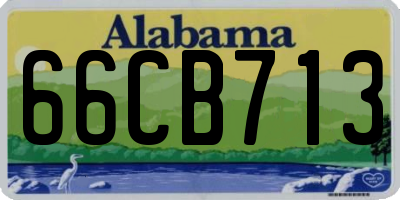 AL license plate 66CB713