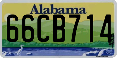 AL license plate 66CB714