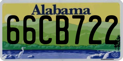 AL license plate 66CB722