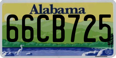 AL license plate 66CB725