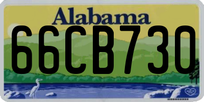 AL license plate 66CB730