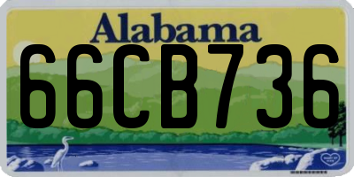 AL license plate 66CB736