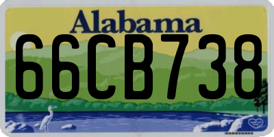 AL license plate 66CB738