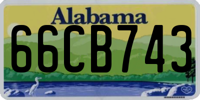 AL license plate 66CB743