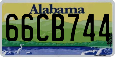 AL license plate 66CB744