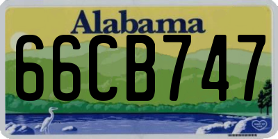 AL license plate 66CB747