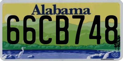 AL license plate 66CB748