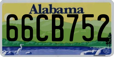 AL license plate 66CB752