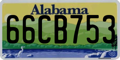 AL license plate 66CB753