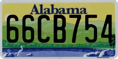 AL license plate 66CB754