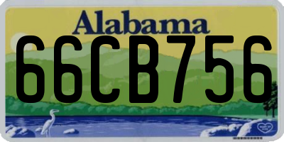 AL license plate 66CB756