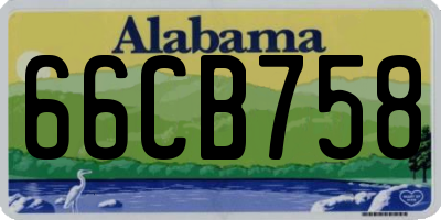 AL license plate 66CB758