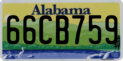 AL license plate 66CB759