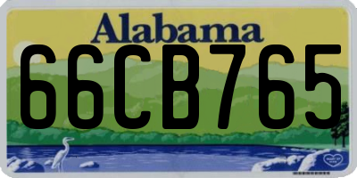 AL license plate 66CB765