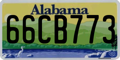 AL license plate 66CB773