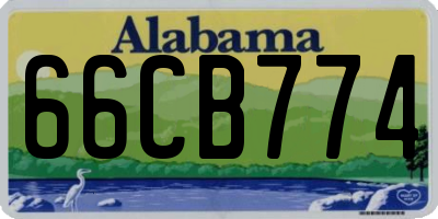 AL license plate 66CB774