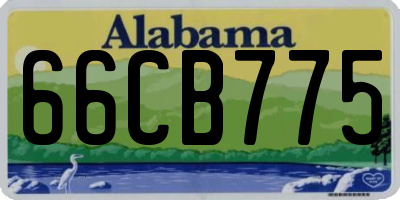 AL license plate 66CB775