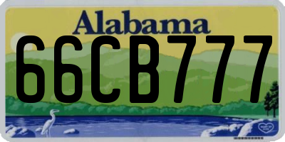 AL license plate 66CB777