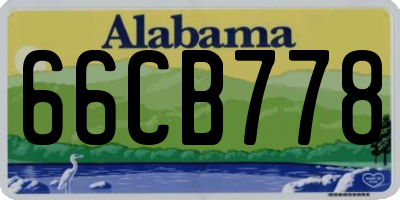 AL license plate 66CB778