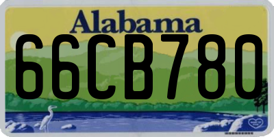 AL license plate 66CB780
