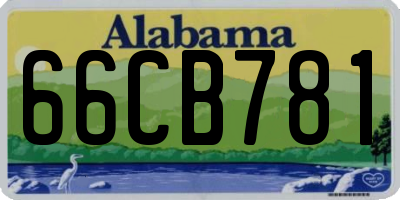 AL license plate 66CB781