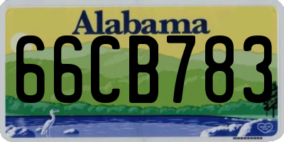 AL license plate 66CB783