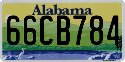 AL license plate 66CB784