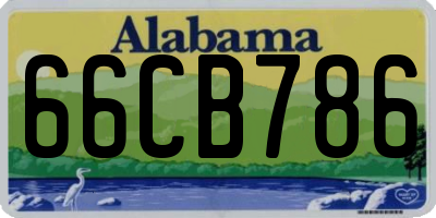 AL license plate 66CB786
