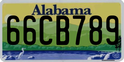AL license plate 66CB789