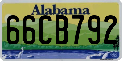 AL license plate 66CB792