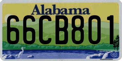 AL license plate 66CB801