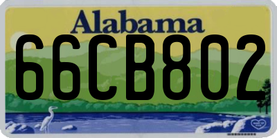 AL license plate 66CB802
