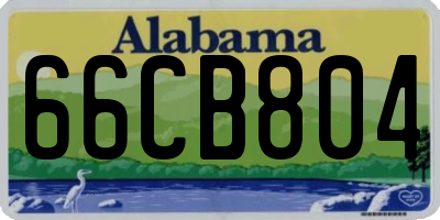 AL license plate 66CB804