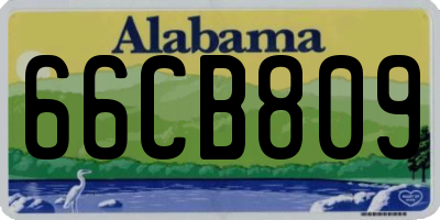 AL license plate 66CB809