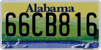 AL license plate 66CB816