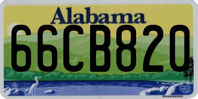 AL license plate 66CB820