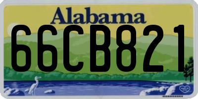 AL license plate 66CB821